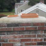 Chimney on top of roof