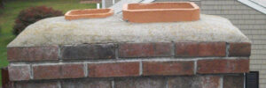 Chimney on top of roof